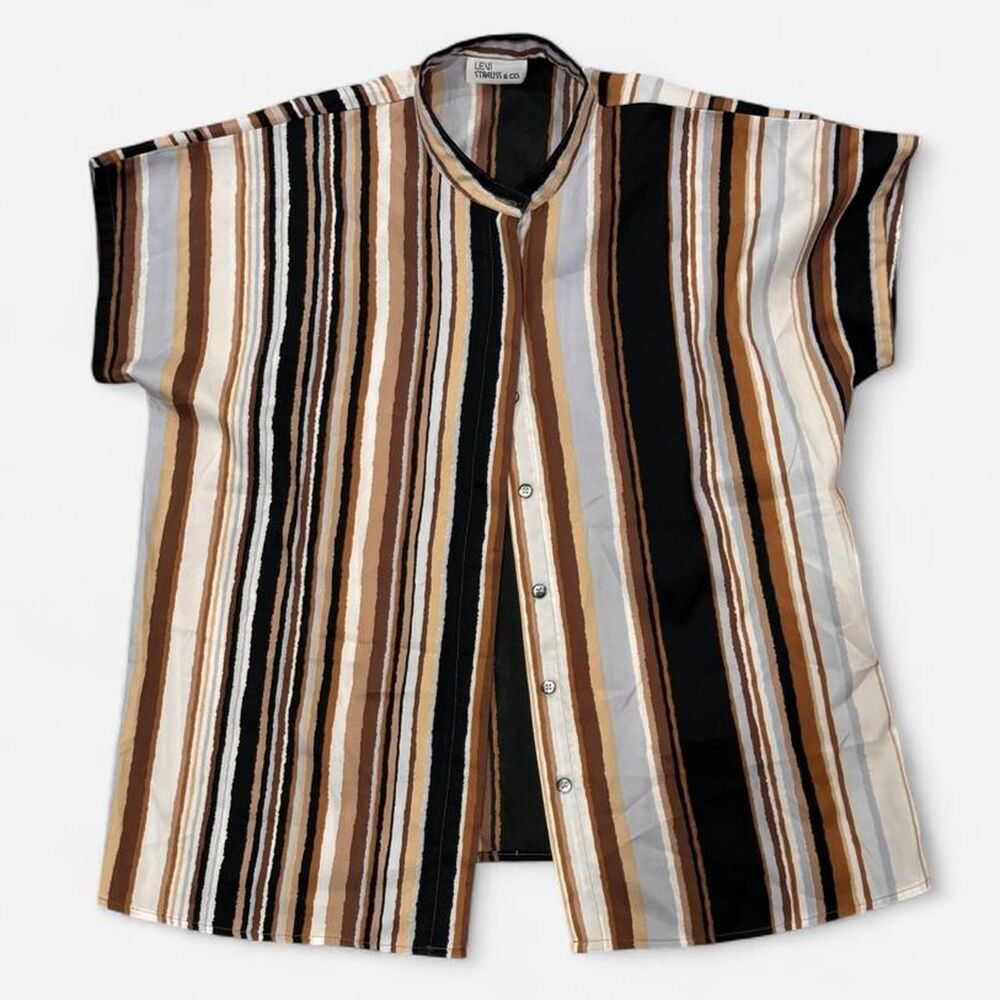 Levi Strauss & Co Rare 70s vertical striped button up shirt fits like M